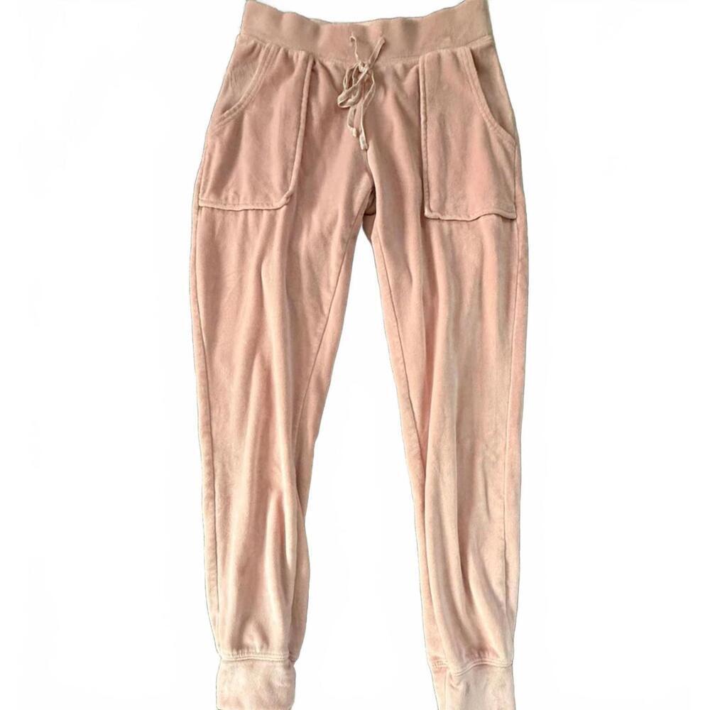 Cynthia Rowley Pink Velour Joggers - Size XS